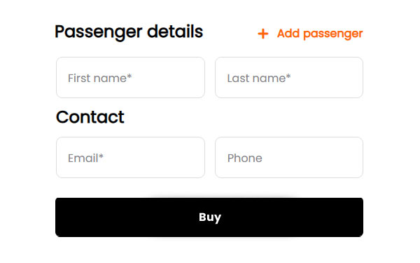 How to book with easyTrain Step 3